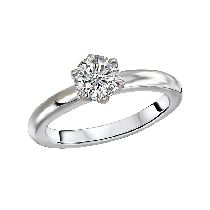 Kim Classics Solitaire Semi-Mount Diamond Ring in 14K White Gold