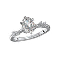 Orbelle 14K White Gold Oval Diamond Engagement Ring