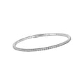 Luxora Ladies Fashion Diamond Bracelet - 14K White Gold Round Diamond Bangle