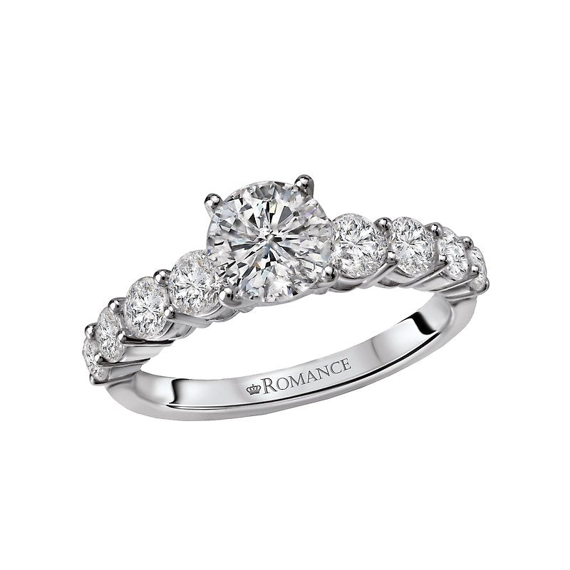 Bandora 14K White Gold Diamond Engagement Ring Semi-Mount
