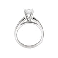 Orbelle Green LGD 14K White Gold Princess-Cut Semi-Mount Diamond Ring