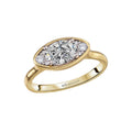 Orbelle Moval-Shape Oval Diamond Semi-Mount Engagement Ring in 14K Yellow Gold