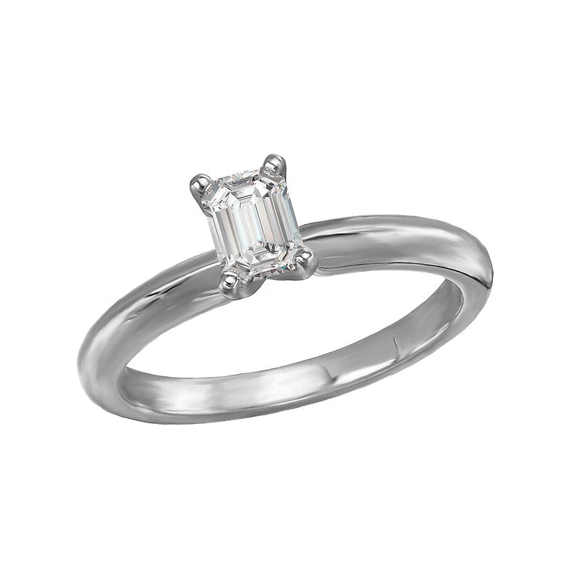 Glemera Solitaire Diamond Engagement Ring Semi-Mount 14K White Gold