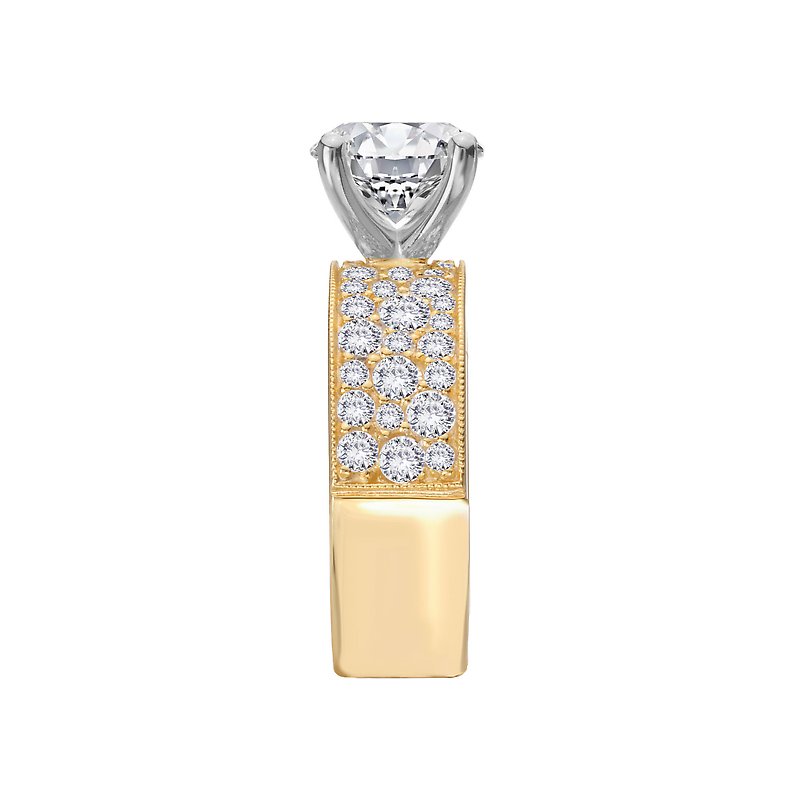 Orbelle Bandora 14K Yellow Gold Lab Grown Diamond Engagement Ring