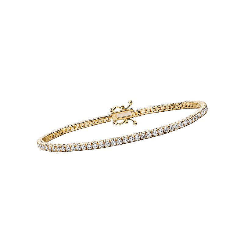 Luxora 14K Yellow Gold Round Diamond Tennis Bracelet (3cttw)