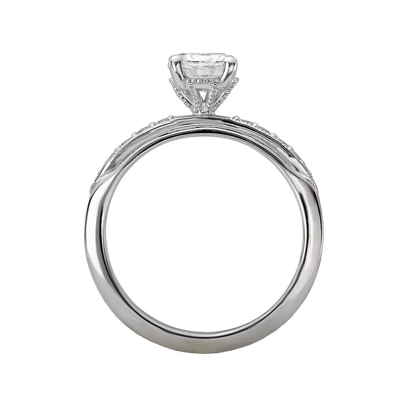 Glemera Bandora 14K White Gold Diamond Engagement Semi-Mount Ring