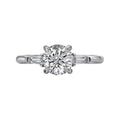Orbelle 3-Stone Lab Grown Diamond Semi-Mount Engagement Ring in 14K White Gold