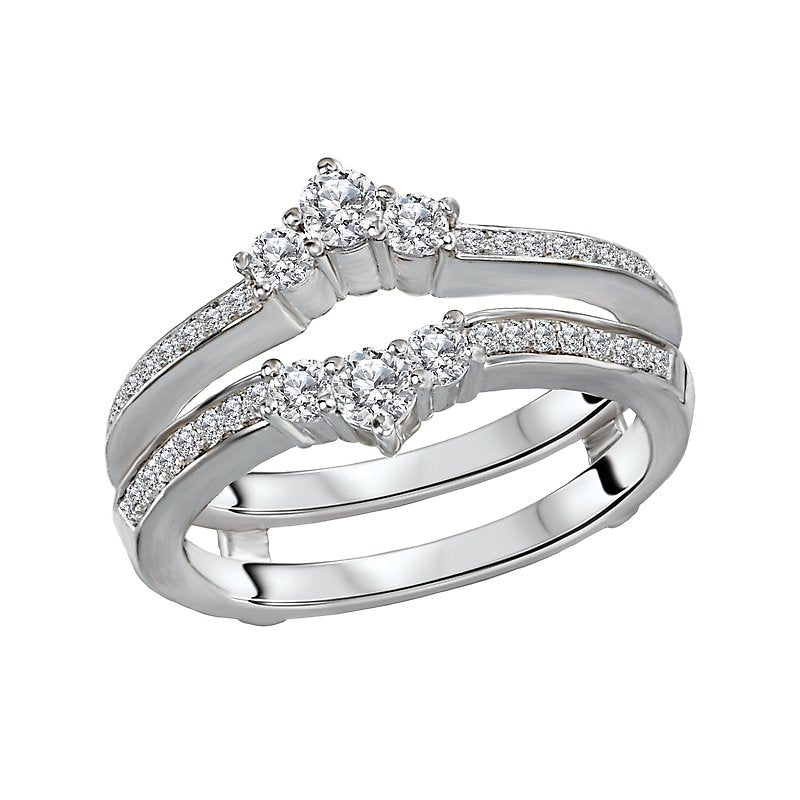 Glemera Diamond Wrap Wedding Band Guard | 14K White Gold