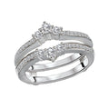Glemera Diamond Wrap Wedding Band Guard | 14K White Gold