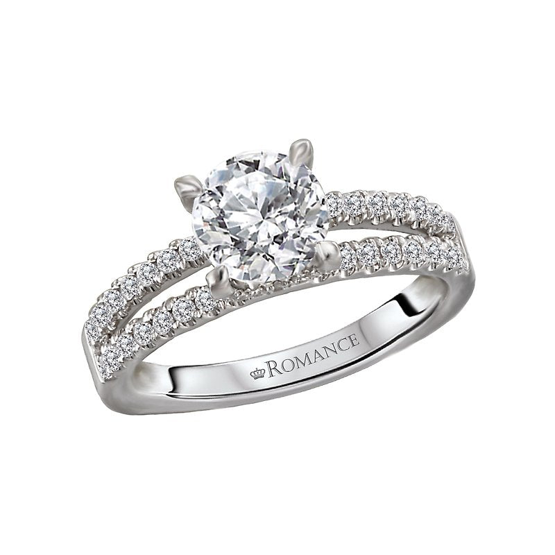 Orbelle White Gold Split Shank Semi-Mount Diamond Ring