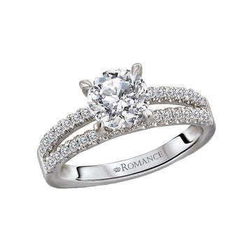 Orbelle White Gold Split Shank Semi-Mount Diamond Ring
