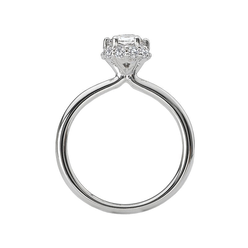 Orbelle Halo Diamond Engagement Ring in 14K White Gold