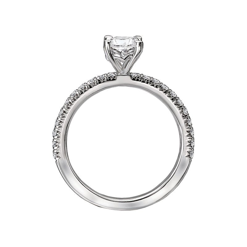 Orbelle Platinum Oval Semi-Mount Diamond Ring
