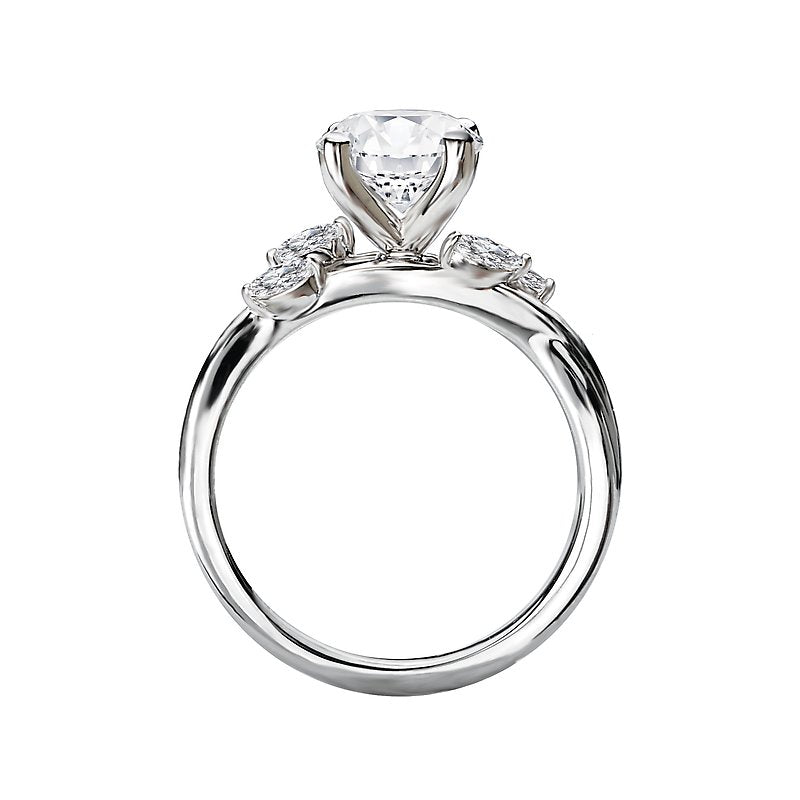 Bandora Platinum Marquise Diamond Semi-Mount Engagement Ring