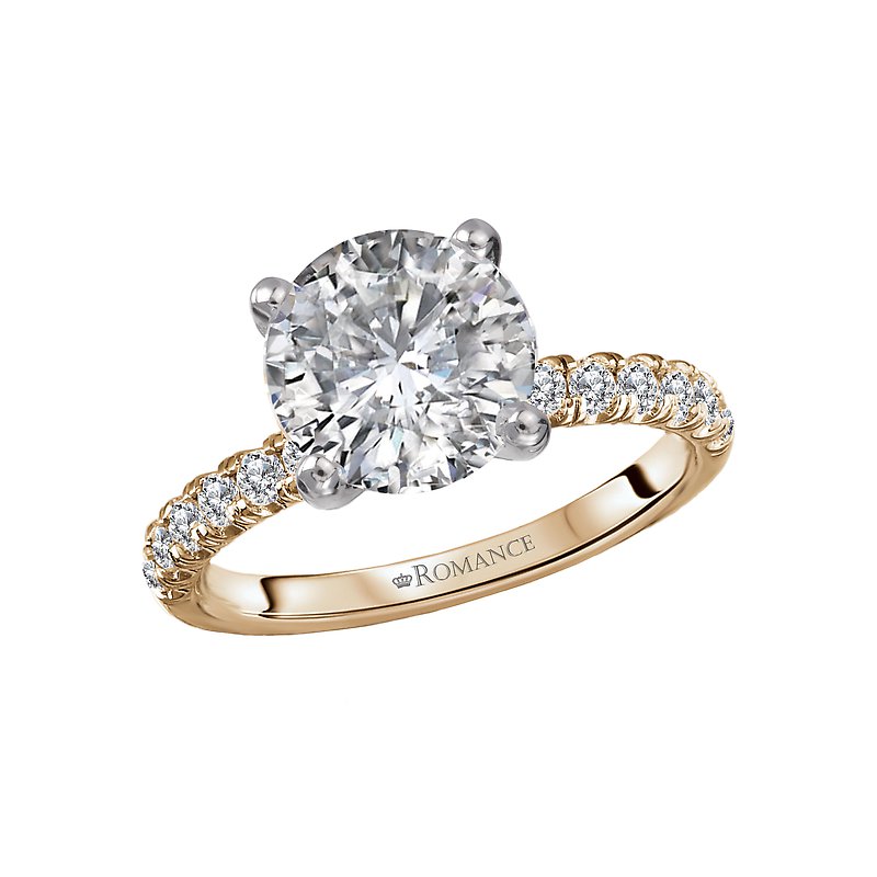 Bandora 14K Yellow Gold Diamond Engagement Ring Semi-Mount
