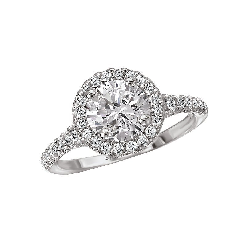 Orbelle Halo Semi-Mount Lab Grown Diamond Ring in 14K White Gold