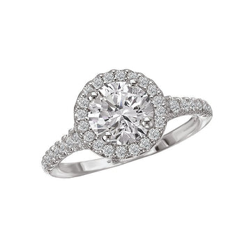 Orbelle Halo Semi-Mount Lab Grown Diamond Ring in 14K White Gold