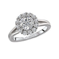Orbelle Halo Split Shank Semi-Mount Diamond Ring in 18K White Gold