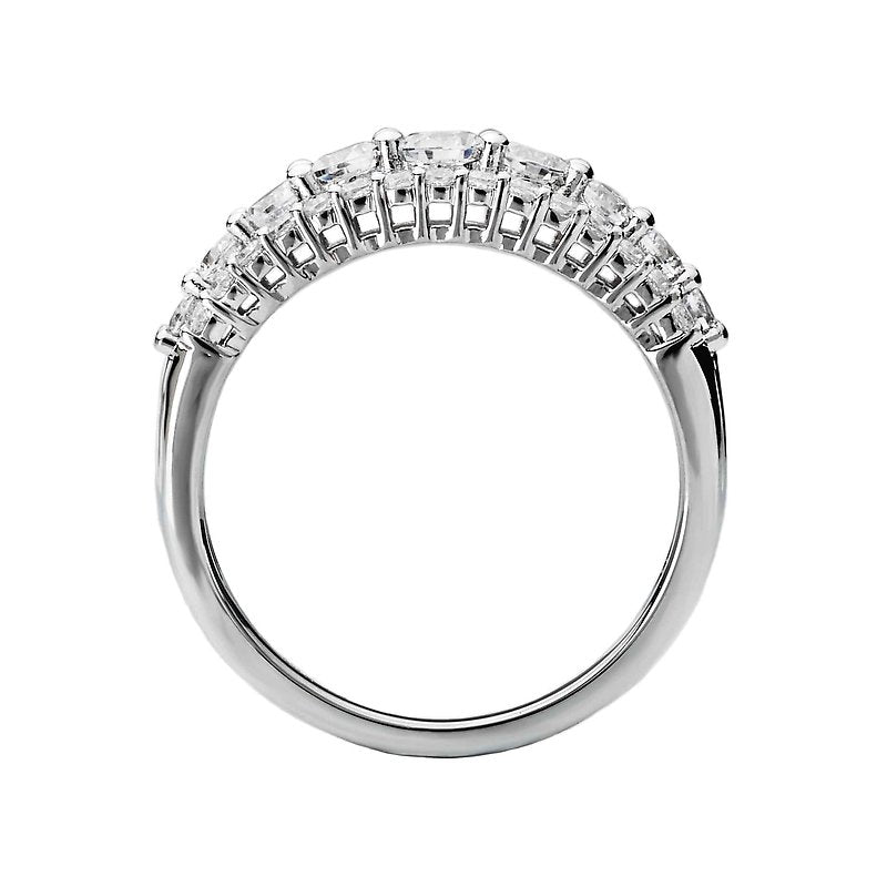 Luxora Classic 14K White Gold Diamond Ring for Ladies