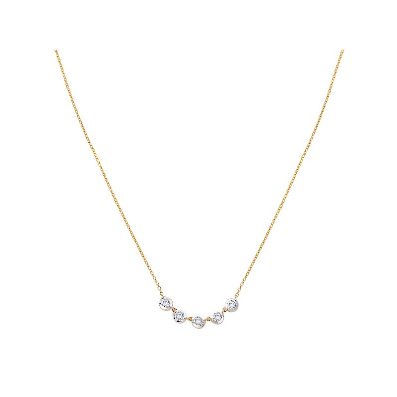 Luxora Lab Grown Diamond Two-Toned Necklace | 14kt Yellow & White Gold