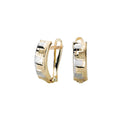 Luxora 14K Yellow Gold Diamond Cut Hoop Earrings