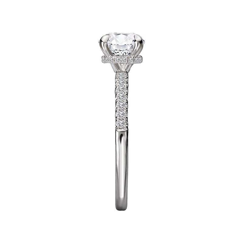 Bandora 14K White Gold Semi-Mount Engagement Ring with Lab Grown Diamond