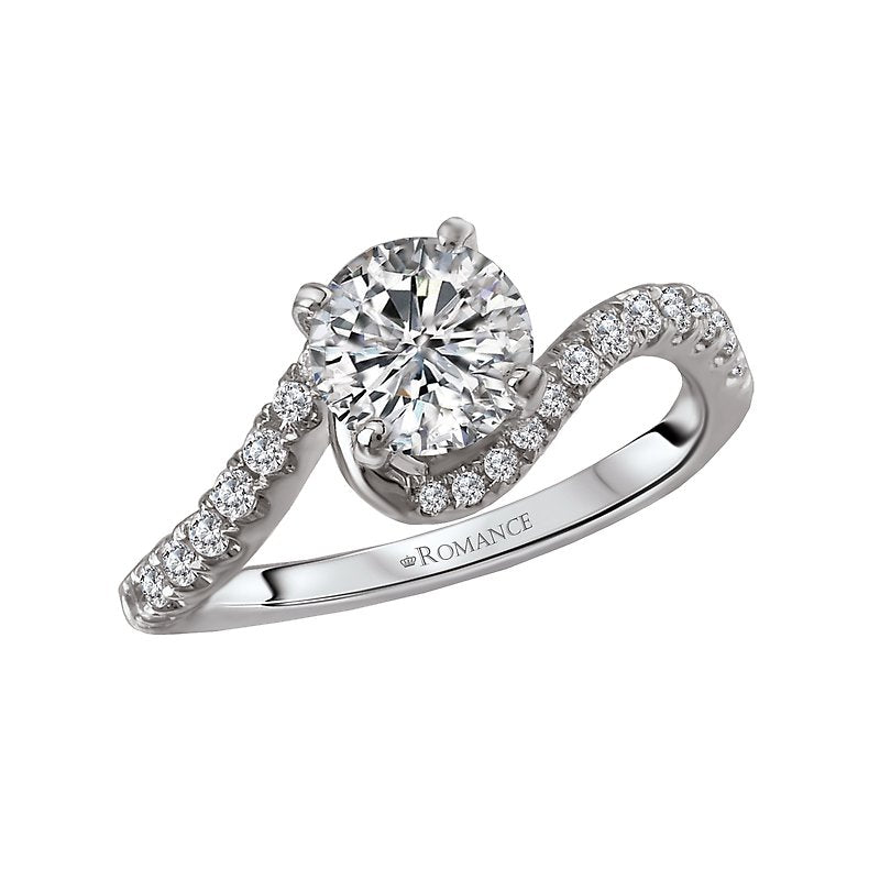 Bandora 18K White Gold Diamond Semi-Mount Engagement Ring