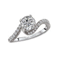 Bandora 18K White Gold Diamond Semi-Mount Engagement Ring