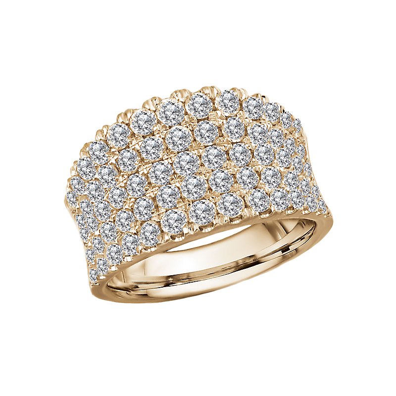 Luxora Classic 14K Yellow Gold Diamond Ring - 2 Carat Total Weight