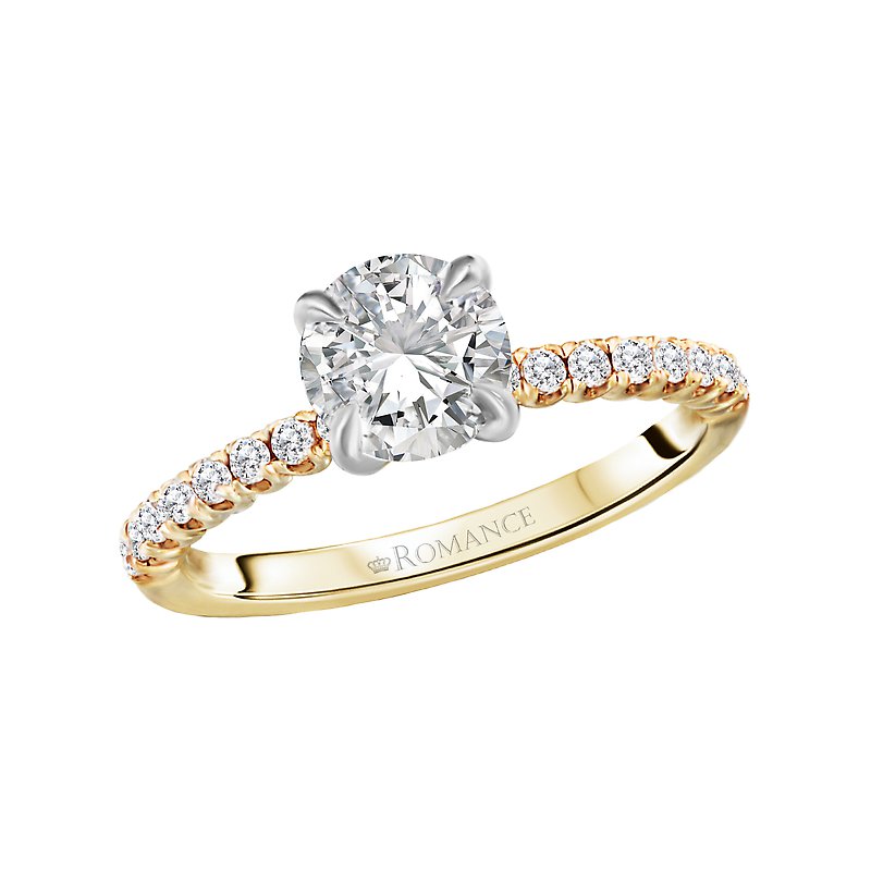 Orbelle Yellow Gold Lab Grown Diamond Semi Mount Engagement Ring