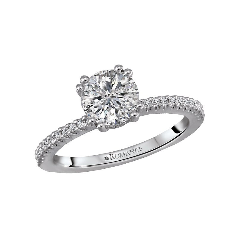 Bandora 14K White Gold Semi-Mount Diamond Ring for Orbelle