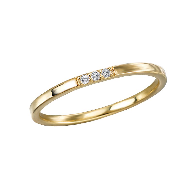 Luxora 14K Yellow Gold Diamond Stackable Fashion Ring