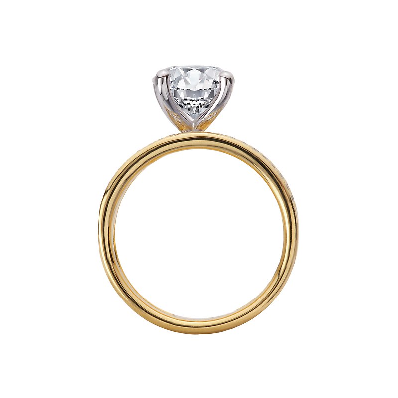 Orbelle Infinity Band 14K Yellow Gold Diamond Engagement Ring