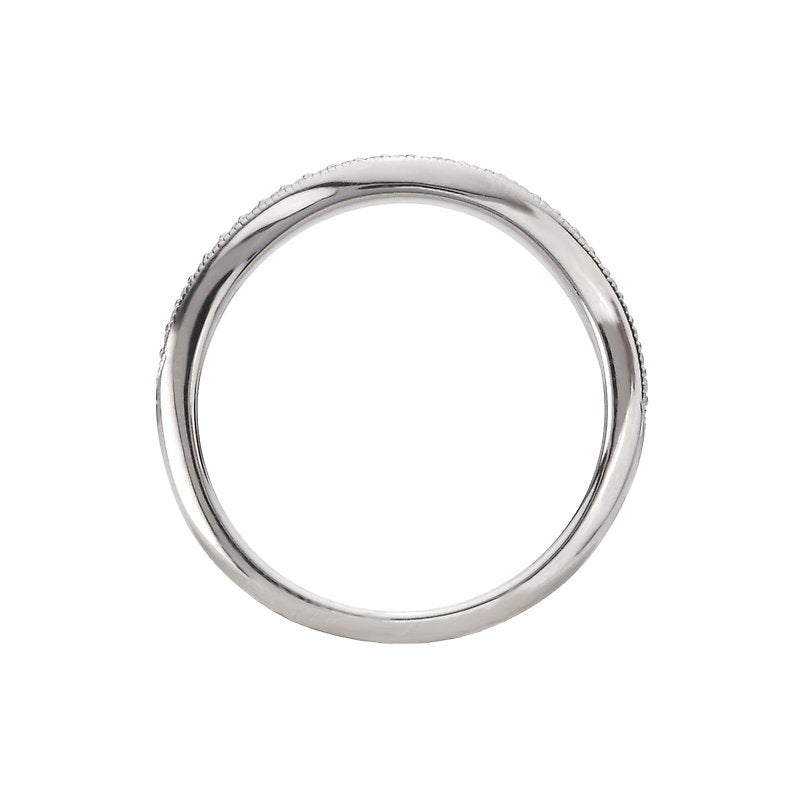 Orbelle 14K White Gold Milgrain Diamond Nesting Wedding Band