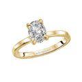Orbelle Oval Lab Grown Diamond Semi-Mount Engagement Ring in 14K Yellow Gold