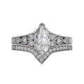 Orbelle Marquise Lab Grown Diamond Cathedral Engagement Ring