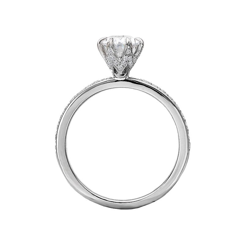 Orbelle Diamond Semi-Mount Engagement Ring - Bandora 14K White Gold Oval Shape