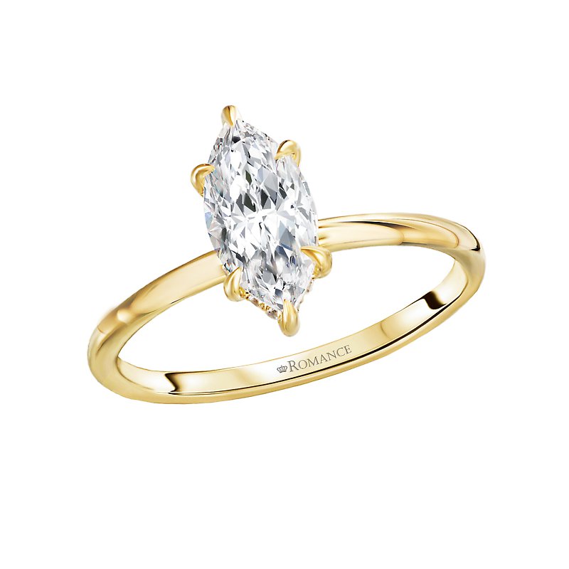Orbelle 14K Yellow Gold Hidden Halo Marquise Diamond Engagement Ring