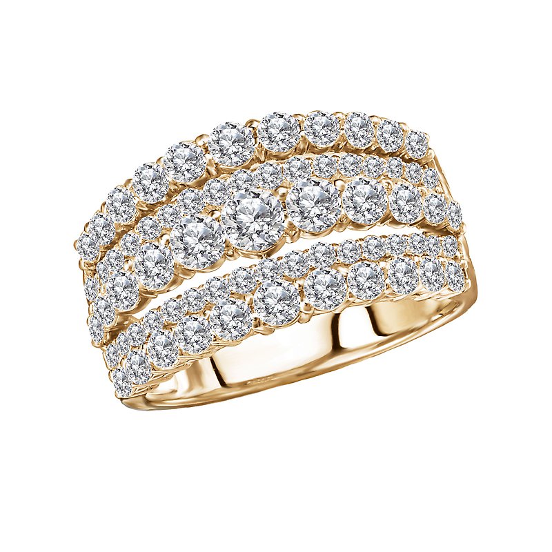 Luxora Classic 14K White Gold Ladies Diamond Fashion Ring