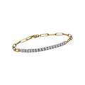 Luxora 14kt Yellow Gold Paperclip Style Diamond Bracelet