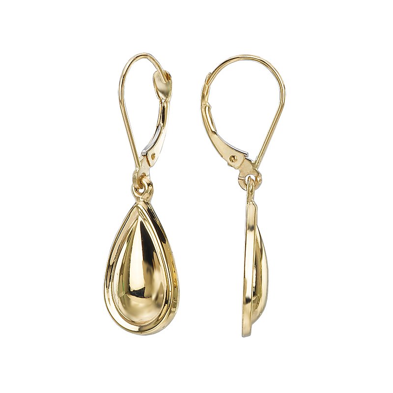 Aurenza Classics 14K Yellow Gold Leverback Fashion Earrings