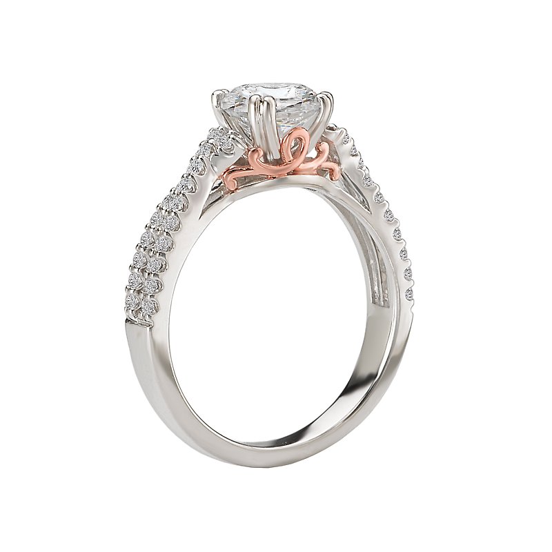 Orbelle Two Tone Diamond Engagement Ring Semi-Mount