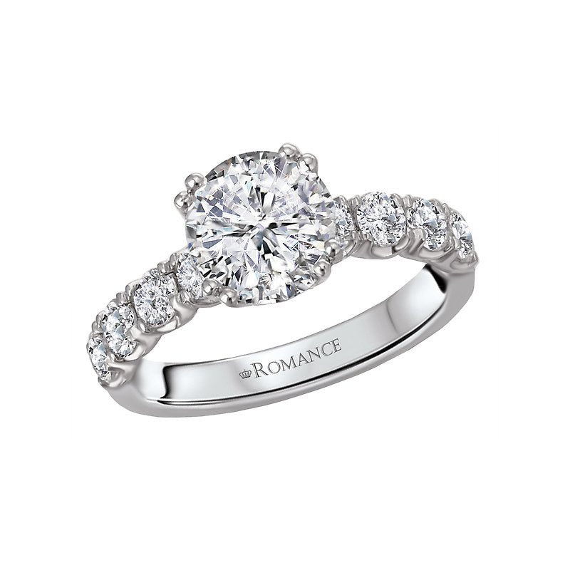 Orbelle 8-Stone Diamond Engagement Ring | Bandora 14K White Gold Semi-Mount
