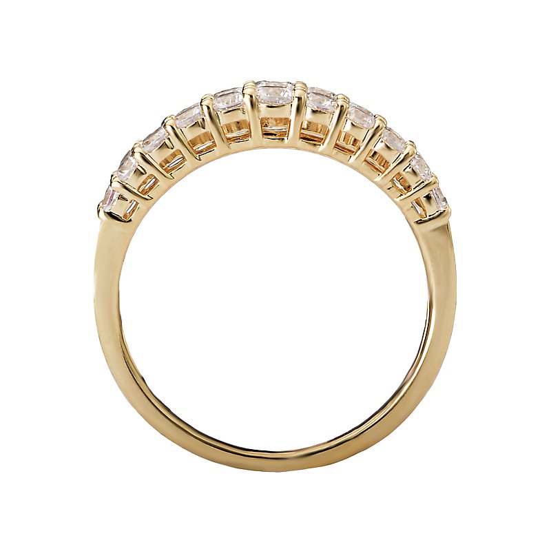 Luxora Classic 14K Yellow Gold Diamond and Ruby Ladies Fashion Ring