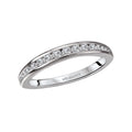 Curved Matching Diamond Wedding Band in 14K White Gold - Orbelle Collection