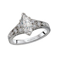 Orbelle Marquise Lab Grown Diamond Cathedral Engagement Ring