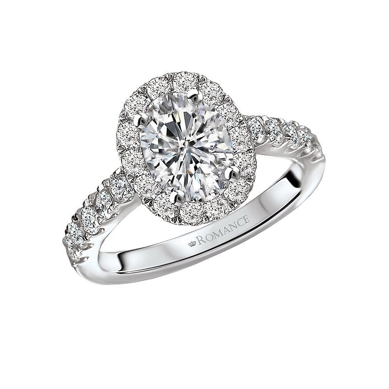 Orbelle Halo Semi-Mount Lab Grown Diamond Ring - 14K White Gold