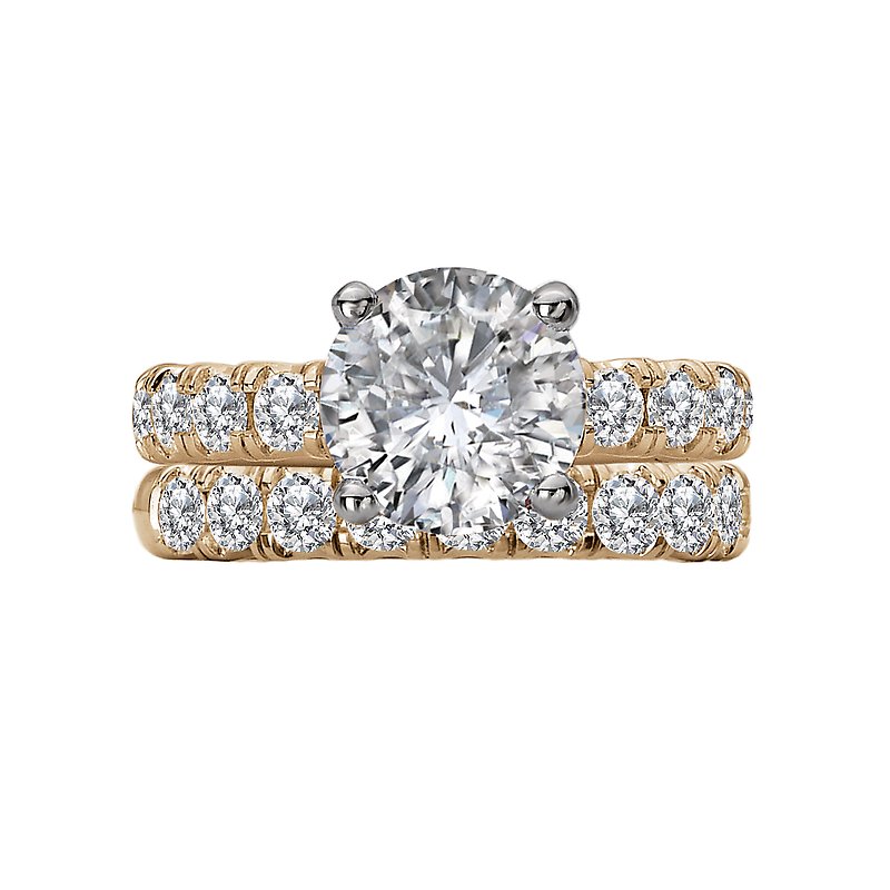 Bandora 14K Yellow Gold Semi-Mount Lab Grown Diamond Engagement Ring