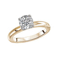 Aurenza Bandoras 14K Yellow Gold Solitaire Diamond Ring Semi-Mount