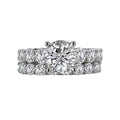 Orbelle Lab Grown Diamond Band Semi-Mount Engagement Ring - Bandora 14K White Gold Round Cut 8.2mm
